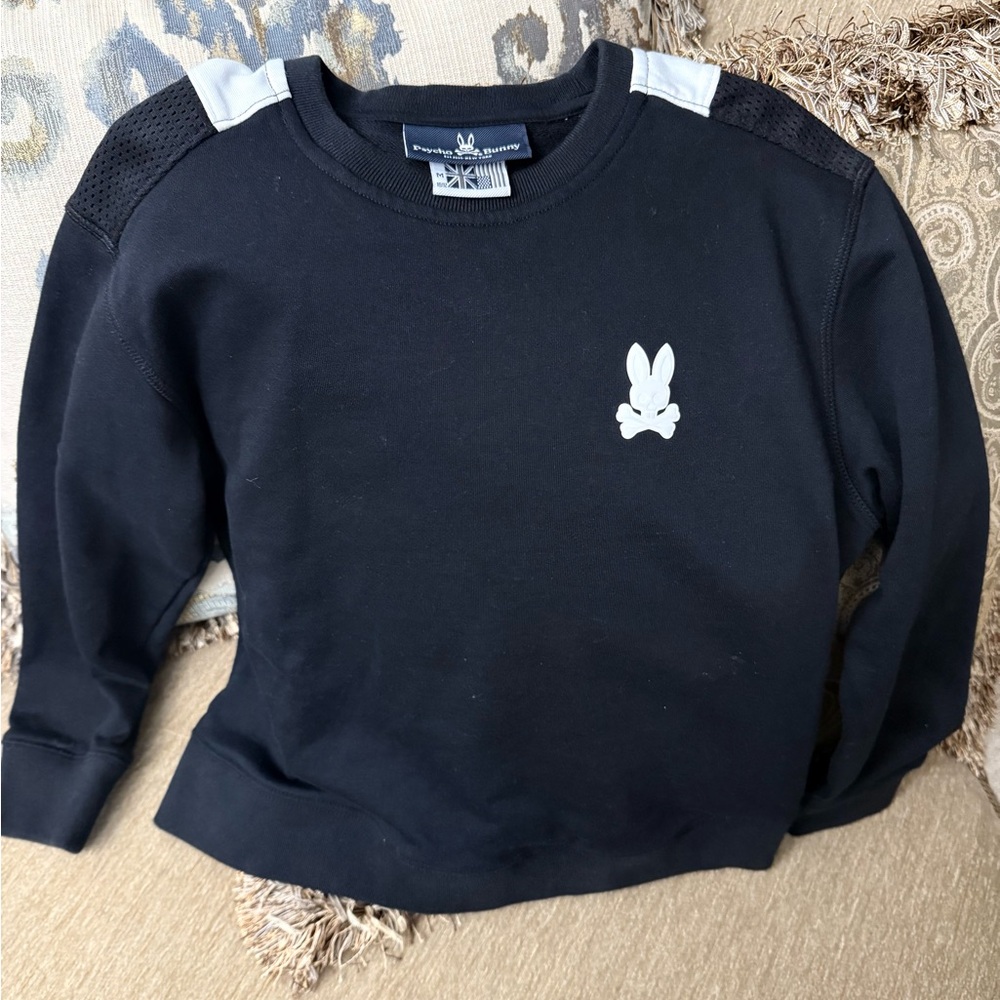Psycho Bunny Black Sweatshirt with White Logo